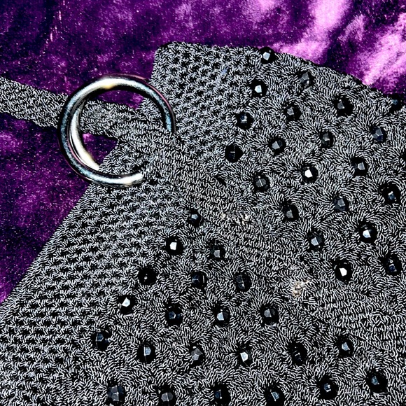 BEADED CROCHET VINTAGE BAG - Picture 9 of 11